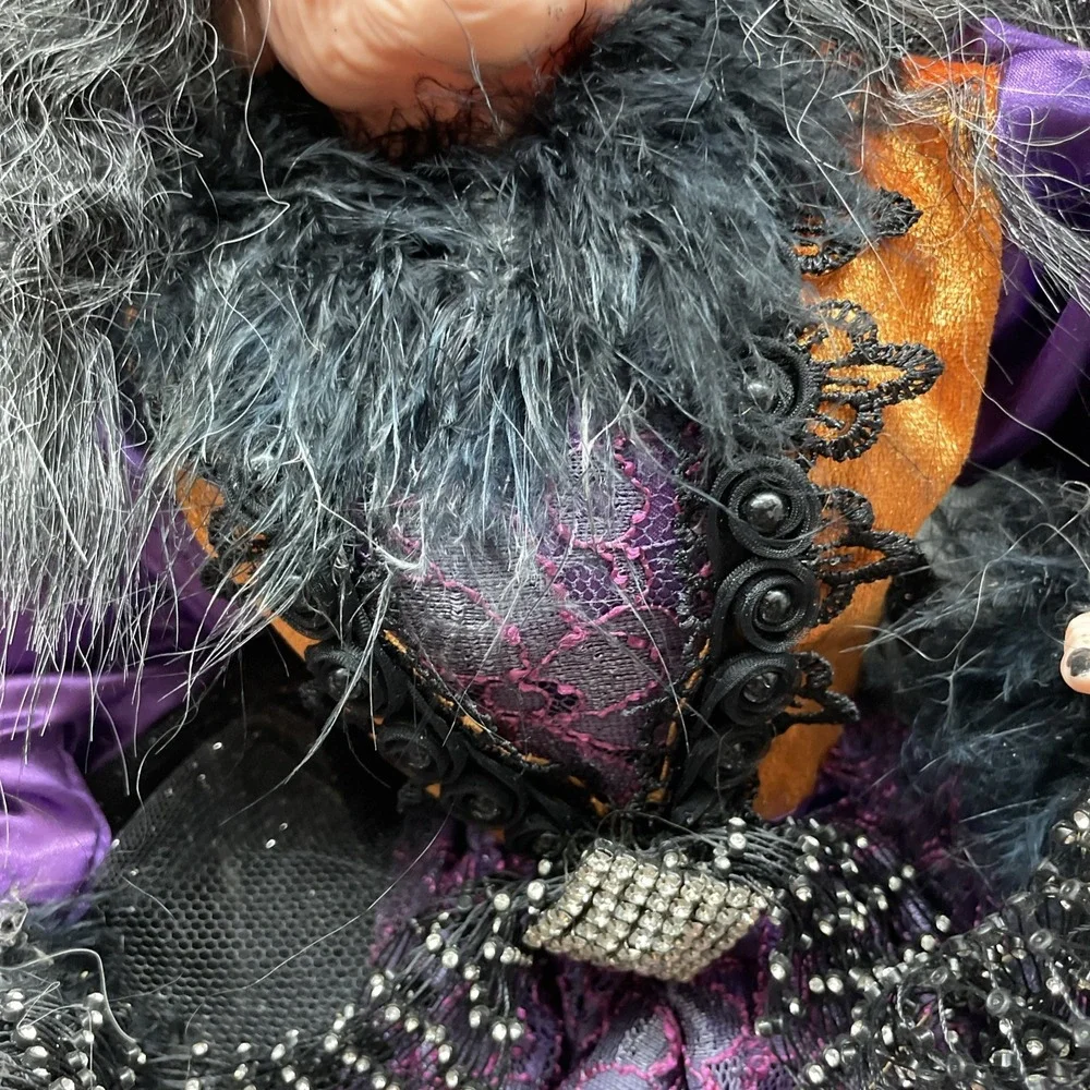 Large Gravestone Witch Boom Spider Door Greeter Halloween Decor 24